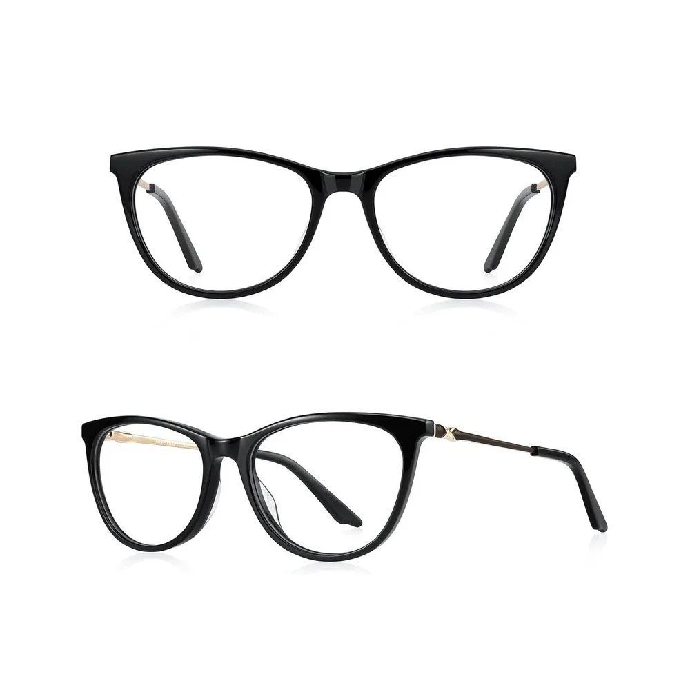 RBPilot RB2162 Black Cat Eye Reading Glasses +0.75 Blue Light Blocking‎ Italy